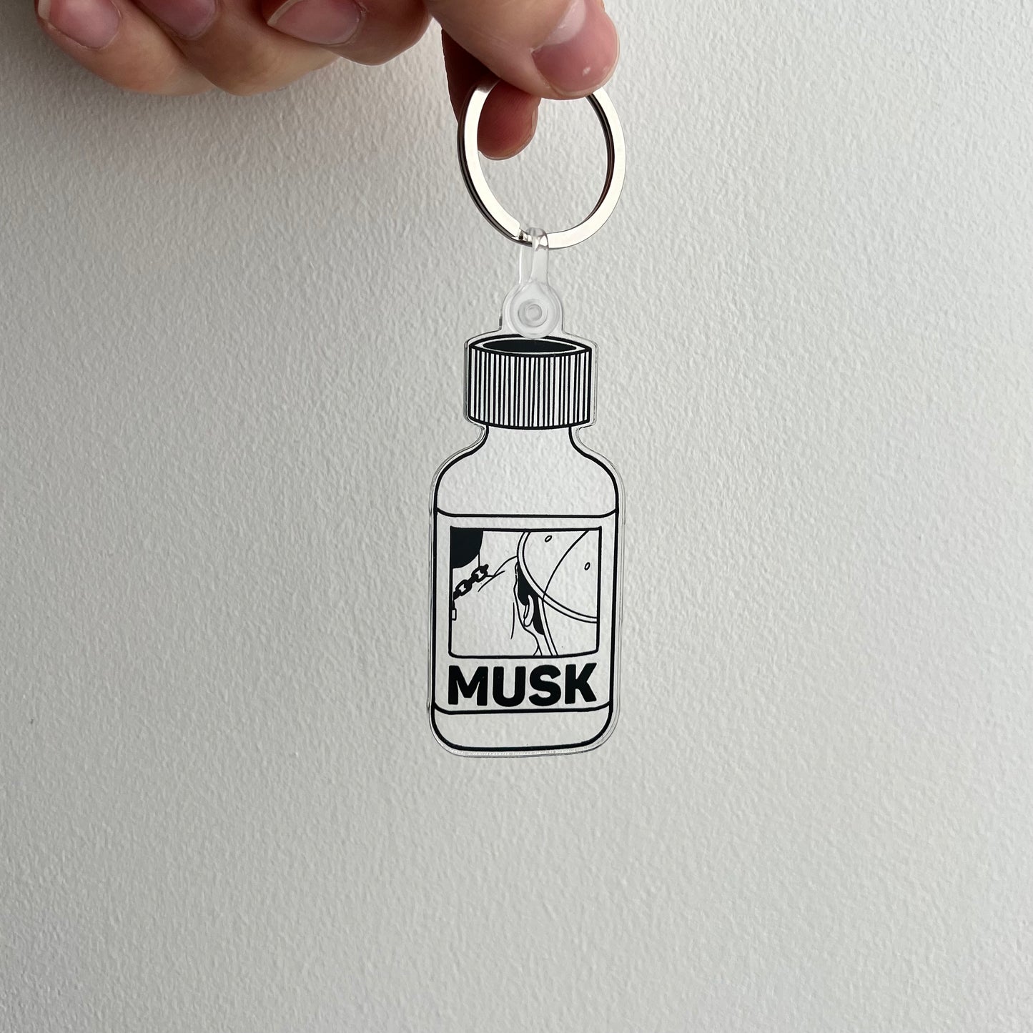 MUSK Poppers Keyring